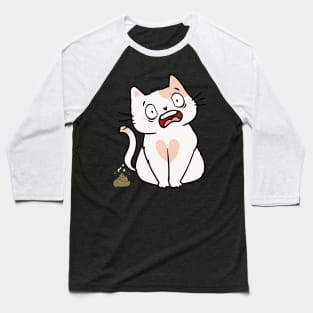 Funny persian cat smells poo poo Baseball T-Shirt